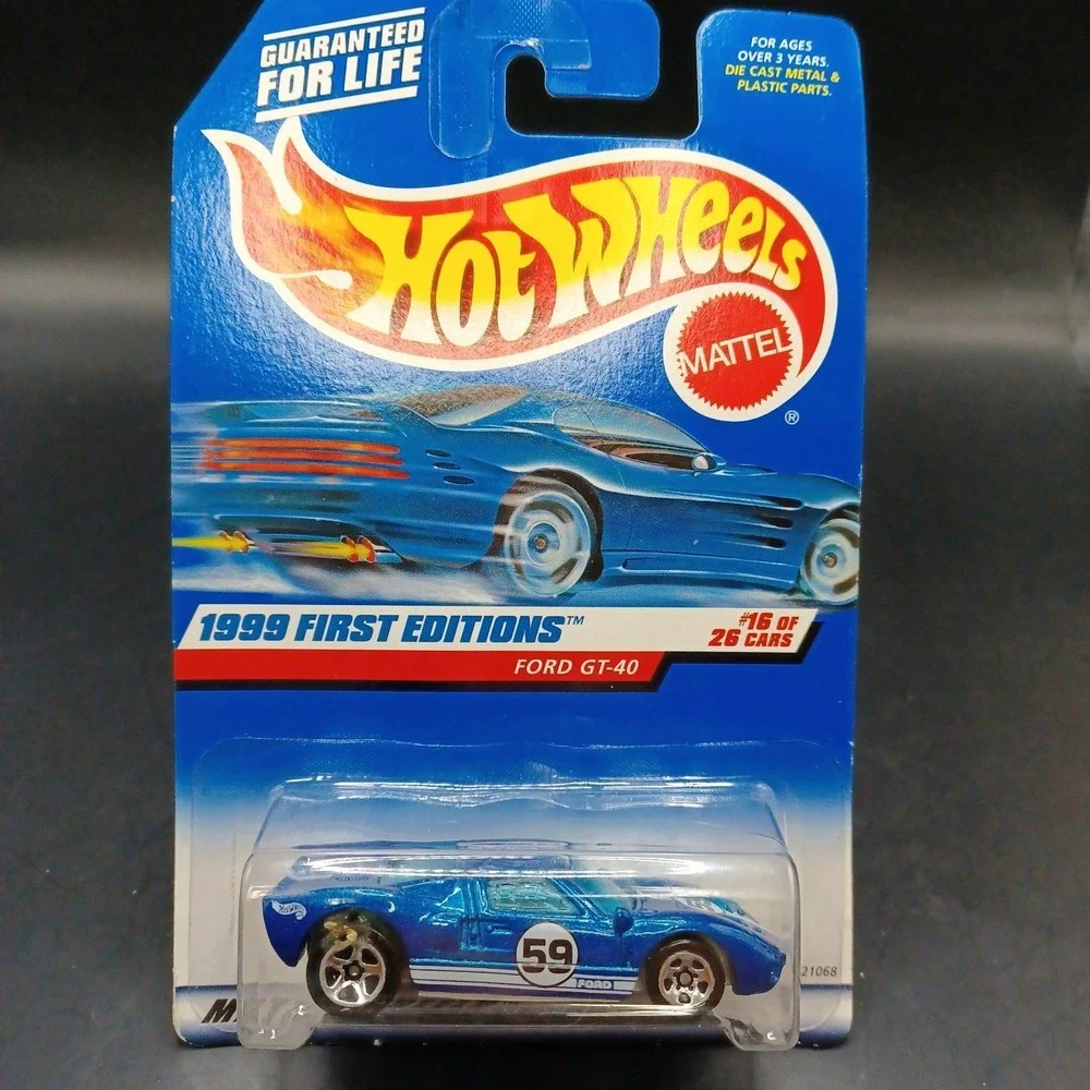 Hot Wheels Car 1999 Ford GT-40 Blue First Editions Series #921 16/26